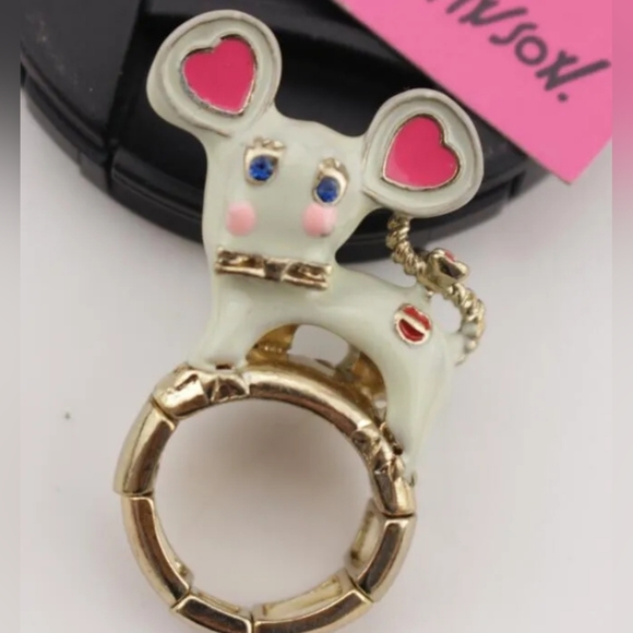 Gold-plated Crystal Mouse ring with adjustable sizes BOGO - Picture 12 of 16